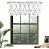 image:imageDriftAway Raymond Geometric Triangle Trellis Pattern Lined Thermal Insulated Energy Saving Window Curtain Valance for Living Room 2 Layers 52 Inch by 18 Inch Plus 2 Inch Header Gray and WhiteGrey