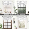 image:imageDriftAway Raymond Geometric Triangle Trellis Pattern Lined Thermal Insulated Energy Saving Window Curtain Valance for Living Room 2 Layers 52 Inch by 18 Inch Plus 2 Inch Header Gray and WhiteGrey