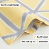 image:imageDriftAway Raymond Geometric Triangle Trellis Pattern Lined Thermal Insulated Energy Saving Window Curtain Valance for Living Room 2 Layers 52 Inch by 18 Inch Plus 2 Inch Header Gray and WhiteYellow