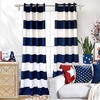 image:imageDriftAway Red Striped Room Darkening Curtains Patriotic Horizontal Stripe Classic Grommet Drapes for Bedroom Living Room Thermal Insulated Panels for Holidays July 4th Labor Day Thanksgiving ChristmasNavy and White