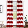 image:imageDriftAway Red Striped Room Darkening Curtains Patriotic Horizontal Stripe Classic Grommet Drapes for Bedroom Living Room Thermal Insulated Panels for Holidays July 4th Labor Day Thanksgiving ChristmasRed and White