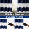 image:imageDriftAway Red Striped Room Darkening Curtains Patriotic Horizontal Stripe Classic Grommet Drapes for Bedroom Living Room Thermal Insulated Panels for Holidays July 4th Labor Day Thanksgiving ChristmasNavy and White