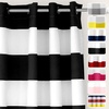 image:imageDriftAway Red Striped Room Darkening Curtains Patriotic Horizontal Stripe Classic Grommet Drapes for Bedroom Living Room Thermal Insulated Panels for Holidays July 4th Labor Day Thanksgiving ChristmasBlack and White