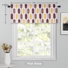image:imageDriftAway Riley Geo Lined Window Curtain Valance Mid Century Geometric Pattern 2 Layers Rod Pocket 52 Inch by 18 Inch Plus 2 Inch CottaCotta