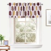 image:imageDriftAway Riley Geo Lined Window Curtain Valance Mid Century Geometric Pattern 2 Layers Rod Pocket 52 Inch by 18 Inch Plus 2 Inch CottaCotta