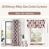 image:imageDriftAway Riley Geo Lined Window Curtain Valance Mid Century Geometric Pattern 2 Layers Rod Pocket 52 Inch by 18 Inch Plus 2 Inch CottaCotta