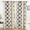 image:imageDriftAway Riley Geo Lined Window Curtain Valance Mid Century Geometric Pattern 2 Layers Rod Pocket 52 Inch by 18 Inch Plus 2 Inch CottaGold Black Gray