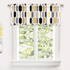 image:imageDriftAway Riley Geo Lined Window Curtain Valance Mid Century Geometric Pattern 2 Layers Rod Pocket 52 Inch by 18 Inch Plus 2 Inch CottaGold Black Gray