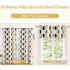 image:imageDriftAway Riley Geo Lined Window Curtain Valance Mid Century Geometric Pattern 2 Layers Rod Pocket 52 Inch by 18 Inch Plus 2 Inch CottaGold Black Gray