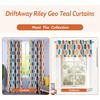 image:imageDriftAway Riley Geo Lined Window Curtain Valance Mid Century Geometric Pattern 2 Layers Rod Pocket 52 Inch by 18 Inch Plus 2 Inch CottaTeal