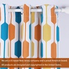 image:imageDriftAway Riley Geo Lined Window Curtain Valance Mid Century Geometric Pattern 2 Layers Rod Pocket 52 Inch by 18 Inch Plus 2 Inch CottaTeal