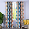 image:imageDriftAway Riley Geo Lined Window Curtain Valance Mid Century Geometric Pattern 2 Layers Rod Pocket 52 Inch by 18 Inch Plus 2 Inch CottaTeal