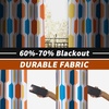 image:imageDriftAway Riley Geo Lined Window Curtain Valance Mid Century Geometric Pattern 2 Layers Rod Pocket 52 Inch by 18 Inch Plus 2 Inch CottaTeal