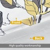 image:imageDriftAway Ryan Sketch Flower Floral Branch Leaves Lined Thermal Insulated Window Curtain Valance Rod Pocket 52 Inch by 18 Inch Plus 2 Inch Header GrayYellow Gray