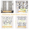 image:imageDriftAway Ryan Sketch Flower Floral Branch Leaves Lined Thermal Insulated Window Curtain Valance Rod Pocket 52 Inch by 18 Inch Plus 2 Inch Header GrayYellow Gray