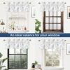 image:imageDriftAway Ryan Sketch Flower Floral Branch Leaves Lined Thermal Insulated Window Curtain Valance Rod Pocket 52 Inch by 18 Inch Plus 2 Inch Header GrayBlack Line
