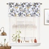 image:imageDriftAway Ryan Sketch Flower Floral Branch Leaves Lined Thermal Insulated Window Curtain Valance Rod Pocket 52 Inch by 18 Inch Plus 2 Inch Header GrayYellow Gray
