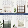 image:imageDriftAway Ryan Sketch Flower Floral Branch Leaves Lined Thermal Insulated Window Curtain Valance Rod Pocket 52 Inch by 18 Inch Plus 2 Inch Header GrayBlack Line