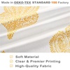 image:imageDriftAway Sadie Paisley Medallion Pattern Boho Velvet Window Curtain Valance with Handmade Tassels for Kitchen Rod Pocket 50 Inch by 14 Inch Plus 175 Inch Header Gold YellowGold Yellow