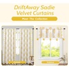 image:imageDriftAway Sadie Paisley Medallion Pattern Boho Velvet Window Curtain Valance with Handmade Tassels for Kitchen Rod Pocket 50 Inch by 14 Inch Plus 175 Inch Header Gold YellowGold Yellow