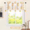 image:imageDriftAway Sadie Paisley Medallion Pattern Boho Velvet Window Curtain Valance with Handmade Tassels for Kitchen Rod Pocket 50 Inch by 14 Inch Plus 175 Inch Header Gold YellowGold Yellow