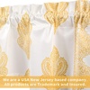 image:imageDriftAway Sadie Paisley Medallion Pattern Boho Velvet Window Curtain Valance with Handmade Tassels for Kitchen Rod Pocket 50 Inch by 14 Inch Plus 175 Inch Header Gold YellowGold Yellow