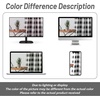 image:imageDriftAway Semi Sheer Buffalo Plaid Check Curtains Rod Pocket Checkered Farmhouse Window Black and White Curtains for Living Room Bedroom 2 Panels 52 x 84Black