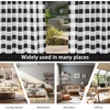 image:imageDriftAway Semi Sheer Buffalo Plaid Check Curtains Rod Pocket Checkered Farmhouse Window Black and White Curtains for Living Room Bedroom 2 Panels 52 x 84Black