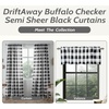 image:imageDriftAway Semi Sheer Buffalo Plaid Check Curtains Rod Pocket Checkered Farmhouse Window Black and White Curtains for Living Room Bedroom 2 Panels 52 x 84Black
