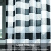 image:imageDriftAway Semi Sheer Buffalo Plaid Check Curtains Rod Pocket Checkered Farmhouse Window Black and White Curtains for Living Room Bedroom 2 Panels 52 x 84Black