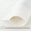image:imageDriftAway Solid Color Linen Sheer Voile Tie Up Decorative Linen Textured Curtains Adjustable Balloon Curtains Rod Pocket Roman Slub Sheer Curtain with Pom Pom Trim 42 Inch by 63 Inch WhiteLight Linen