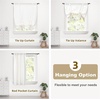 image:imageDriftAway Solid Color Linen Sheer Voile Tie Up Decorative Linen Textured Curtains Adjustable Balloon Curtains Rod Pocket Roman Slub Sheer Curtain with Pom Pom Trim 42 Inch by 63 Inch WhiteLight Linen