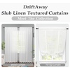 image:imageDriftAway Solid Color Linen Sheer Voile Tie Up Decorative Linen Textured Curtains Adjustable Balloon Curtains Rod Pocket Roman Slub Sheer Curtain with Pom Pom Trim 42 Inch by 63 Inch WhiteWhite With White Pom