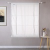 image:imageDriftAway Solid Color Linen Sheer Voile Tie Up Decorative Linen Textured Curtains Adjustable Balloon Curtains Rod Pocket Roman Slub Sheer Curtain with Pom Pom Trim 42 Inch by 63 Inch WhiteWhite