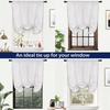 image:imageDriftAway Solid Color Linen Sheer Voile Tie Up Decorative Linen Textured Curtains Adjustable Balloon Curtains Rod Pocket Roman Slub Sheer Curtain with Pom Pom Trim 42 Inch by 63 Inch WhiteWhite