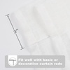 image:imageDriftAway Solid Color Linen Sheer Voile Tie Up Decorative Linen Textured Curtains Adjustable Balloon Curtains Rod Pocket Roman Slub Sheer Curtain with Pom Pom Trim 42 Inch by 63 Inch WhiteWhite