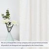 image:imageDriftAway Solid Color Linen Sheer Voile Tie Up Decorative Linen Textured Curtains Adjustable Balloon Curtains Rod Pocket Roman Slub Sheer Curtain with Pom Pom Trim 42 Inch by 63 Inch WhiteLight Linen