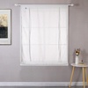 image:imageDriftAway Solid Color Linen Sheer Voile Tie Up Decorative Linen Textured Curtains Adjustable Balloon Curtains Rod Pocket Roman Slub Sheer Curtain with Pom Pom Trim 42 Inch by 63 Inch WhiteWhite