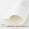 image:imageDriftAway Solid Color Linen Sheer Voile Tie Up Decorative Linen Textured Curtains Adjustable Balloon Curtains Rod Pocket Roman Slub Sheer Curtain with Pom Pom Trim 42 Inch by 63 Inch WhiteLight Linen