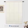 image:imageDriftAway Solid Color Linen Sheer Voile Tie Up Decorative Linen Textured Curtains Adjustable Balloon Curtains Rod Pocket Roman Slub Sheer Curtain with Pom Pom Trim 42 Inch by 63 Inch WhiteBeige