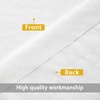 image:imageDriftAway Solid White Sheer 3 PCs Set Linen Texture Window Scarf Valance 52 Inch by 144 Inch and Rod Pocket Linen Curtain 2 Panels Each 52 Inch by 84 Inch for Living Room Bedroom and Office