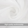 image:imageDriftAway Solid White Sheer Linen Texture Window Scarf Valance Luxury Sheer Fabric Topper Knife Edge Window Treatment Scarves for Wedding Party Girls Room Bed Canopy 52 Inch by 144 Inch White 2 Pack