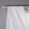 image:imageDriftAway Solid White Sheer Linen Texture Window Scarf Valance Luxury Sheer Fabric Topper Knife Edge Window Treatment Scarves for Wedding Party Girls Room Bed Canopy 52 Inch by 144 Inch White 2 Pack