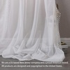 image:imageDriftAway Solid White Sheer Window Scarf Valance Long Luxury Sheer Fabric Topper Lace and Crochet Trimmed Window Treatment Single for Wedding Party Girls Room Bed Canopy 42 Inch by 216 Inch White