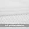 image:imageDriftAway Solid White Sheer Window Scarf Valance Long Luxury Sheer Fabric Topper Lace and Crochet Trimmed Window Treatment Single for Wedding Party Girls Room Bed Canopy 42 Inch by 216 Inch White