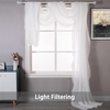 image:imageDriftAway Solid White Sheer Window Scarf Valance Long Luxury Sheer Fabric Topper Lace and Crochet Trimmed Window Treatment Single for Wedding Party Girls Room Bed Canopy 42 Inch by 216 Inch White