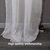 image:imageDriftAway Solid White Sheer Window Scarf Valance Long Luxury Sheer Fabric Topper Pom Pom Trimmed Window Treatment Scarves Single for Wedding Party Girls Room Bed Canopy 52 Inch by 216 Inch White