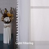 image:imageDriftAway Solid White Sheer Window Scarf Valance Long Luxury Sheer Fabric Topper Pom Pom Trimmed Window Treatment Scarves Single for Wedding Party Girls Room Bed Canopy 52 Inch by 216 Inch White