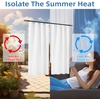 image:imageDriftAway Soundproof Thermal Insulated Quilted Curtain Liners for Bedroom Sound Barrier Blackout Cold Heat Noise Reducing Energy Saving 50 Inches by 92 Inches Grayish White Two Panels100 Blackout Thermal Sound Reducing