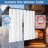 image:imageDriftAway Soundproof Thermal Insulated Quilted Curtain Liners for Bedroom Sound Barrier Blackout Cold Heat Noise Reducing Energy Saving 50 Inches by 92 Inches Grayish White Two Panels100 Blackout Thermal Sound Reducing